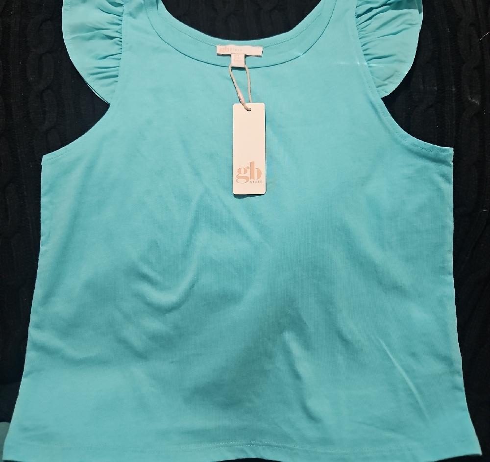 Gianni Bini Green and Pink Ruffle Tank Tops - Picture 3 of 4